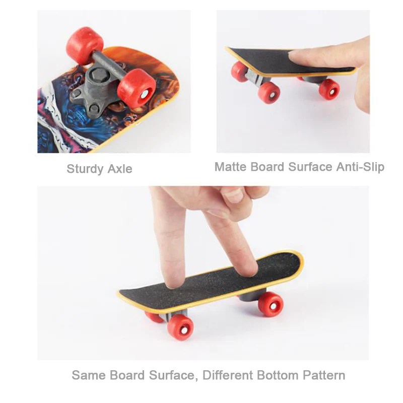 3 PCS Fingerboard Finger Scooter Mini Skateboard Deck lega/plastica Antistress Tech staffa pannello Desktop Non giocattoli Training