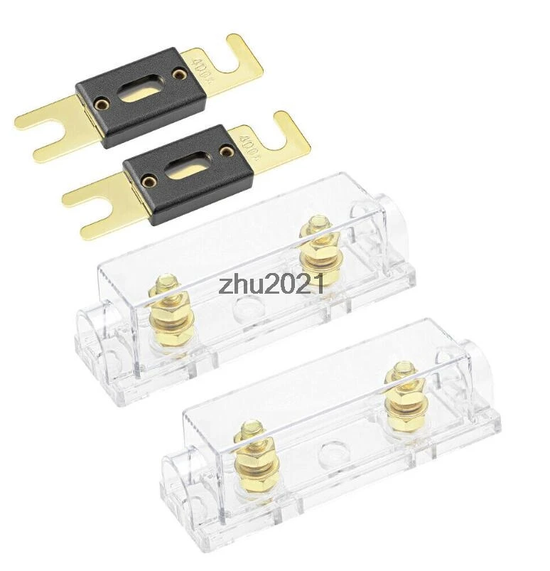 Suporte do fusível anl com 400 ampères fusível dc 32 volts amplificador de áudio inversor 2 pces
