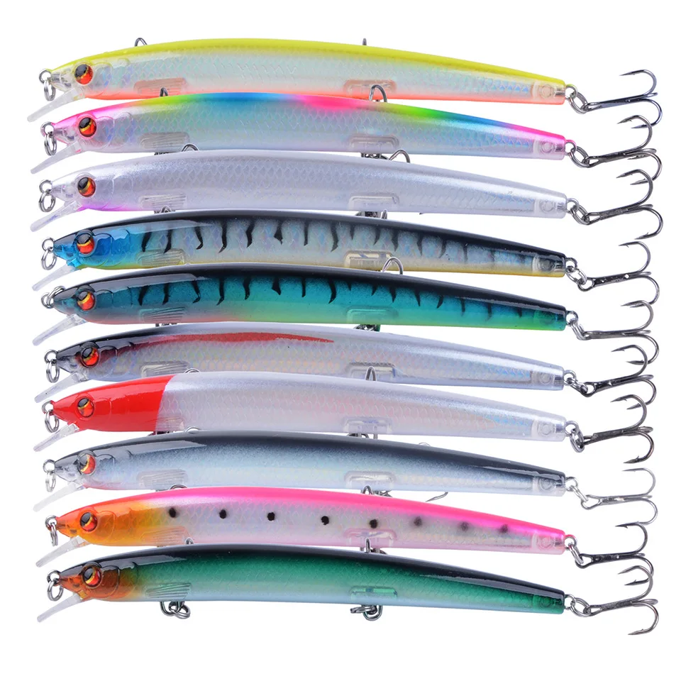 1pcs Floating Minnow Fishing Lures Long Casting Lifelike Hard Baits 13.5cm/15.4g Trolling Wobblers on Pike Crankbait Carp Tackle