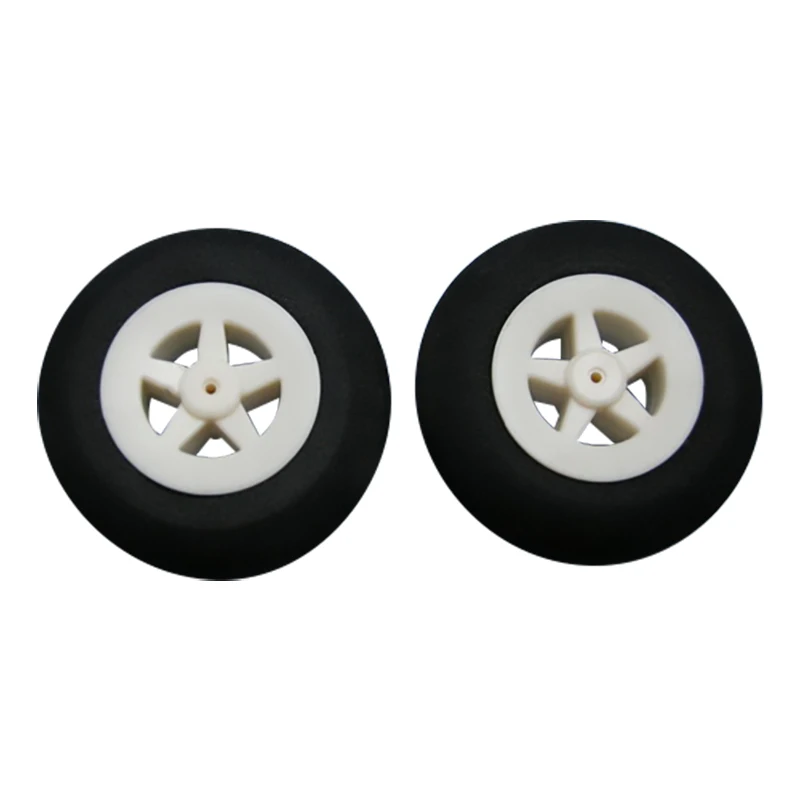 Roues légères en mousse pour train d'atterrissage, couleur blanc/noir, diamètre 30mm-55mm pour pièces de rechange de modèles d'avion RC, 10 pièces