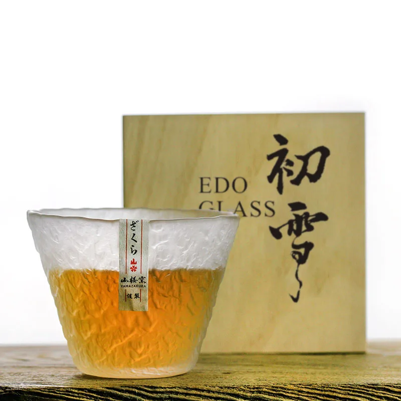 Limited Yamazakura Edo-vaso de té japonés de primera nieve, vaso de whisky a mano, vasos de chupito de vino para Vodka, Barware