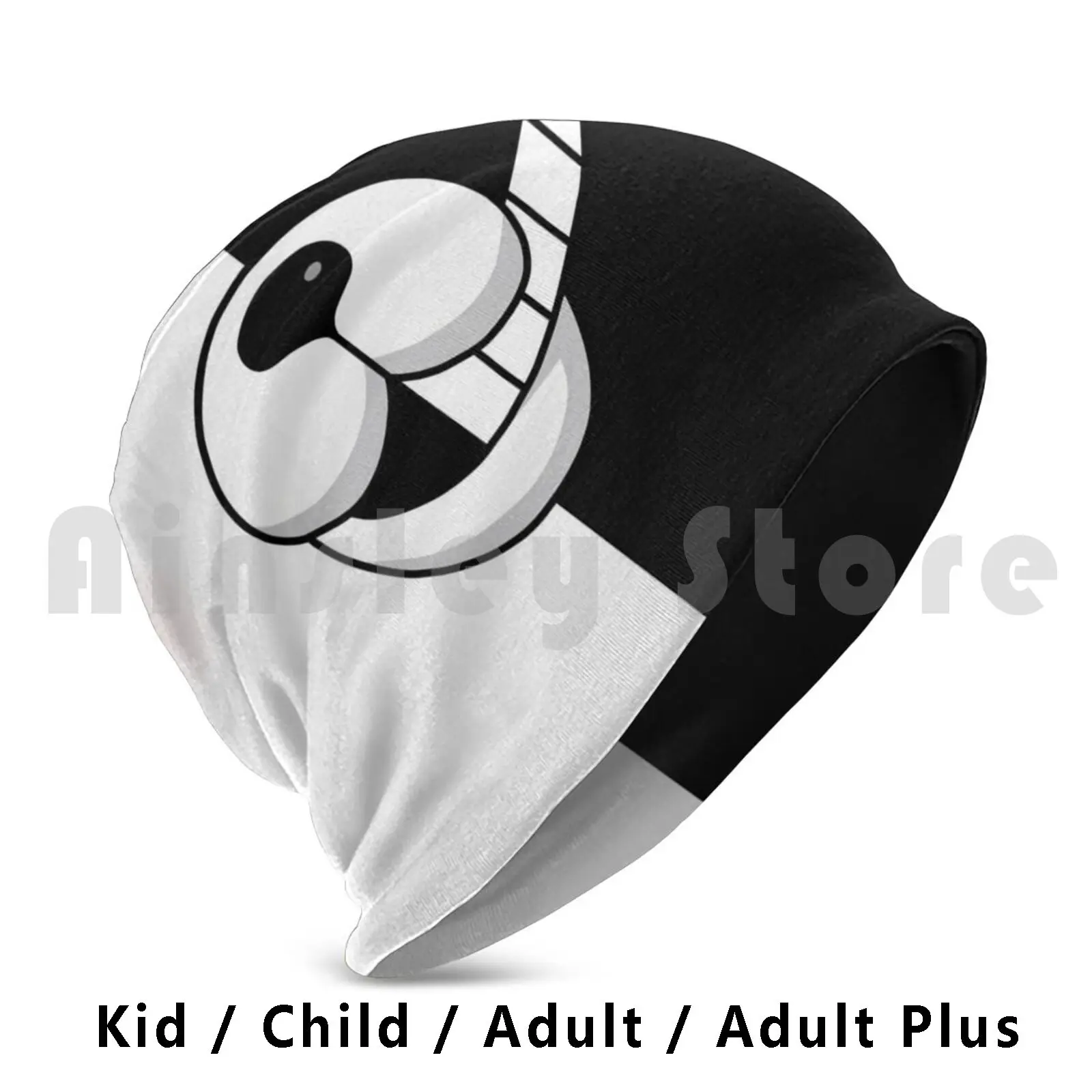 Monokuma Beanies Knit Hat Hip Hop Monokuma Kuma Bear Black And White Black White Red Good And Evil Despair