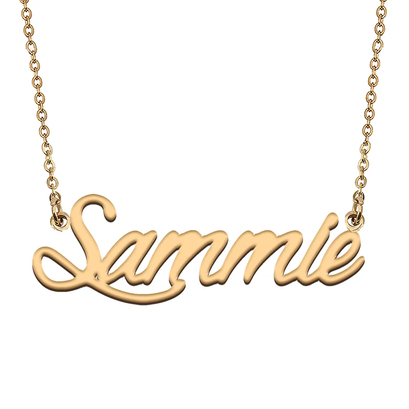 

Sammie Custom Name Necklace Customized Pendant Choker Personalized Jewelry Gift for Women Girls Friend Christmas Present