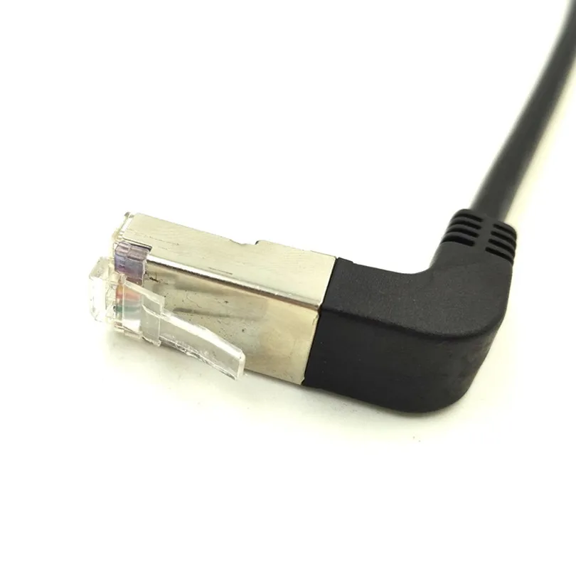 Double Bend  Up to Up Angled 90 Degree cat5e 8P8C FTP STP UTP Cat 5e Ethernet Network Cable RJ45 Lan Patch Cord 0.4m 1m 2m 3m 5m