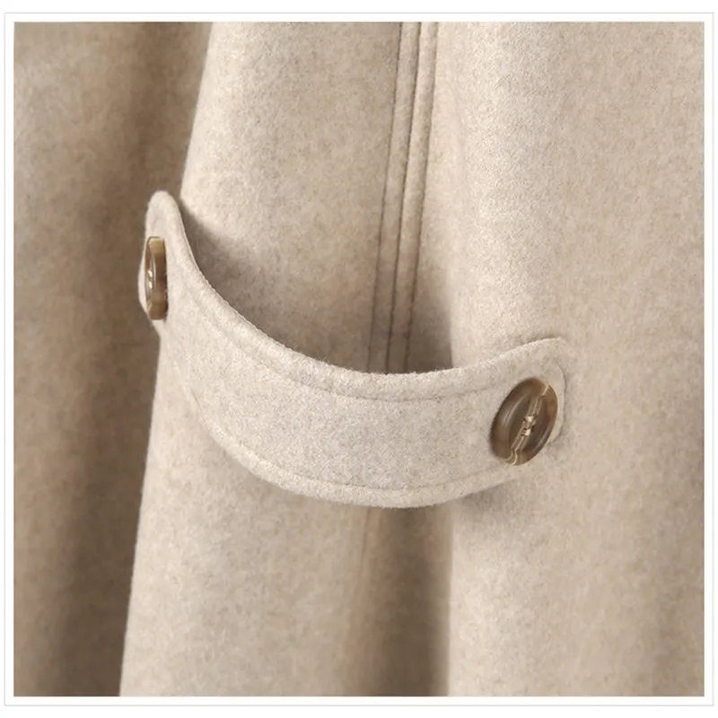 Delle donne di Inverno Poncho Femme Nero Del Cappotto Del Capo S-6XL Più Il Formato Mantello Poncho e Mantelle Poncho Feminino Inverno Del Capo