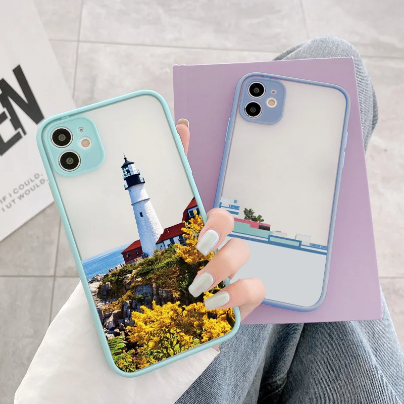 Wonderful Nature Scenery Photo Phone Case For iphone 11 12 13 14 Pro Max 7 8 Plus SE 2020 X XR XS Hard Matte Shockproof Cover