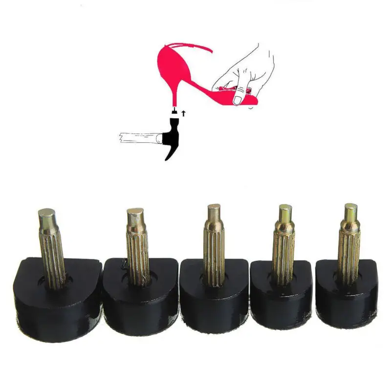 10pcs 6-Size High Heel Repair Tips Pins For Women Shoes High Heel Tips Taps Dowel Lifts Replacement Heel Stoppers Protect