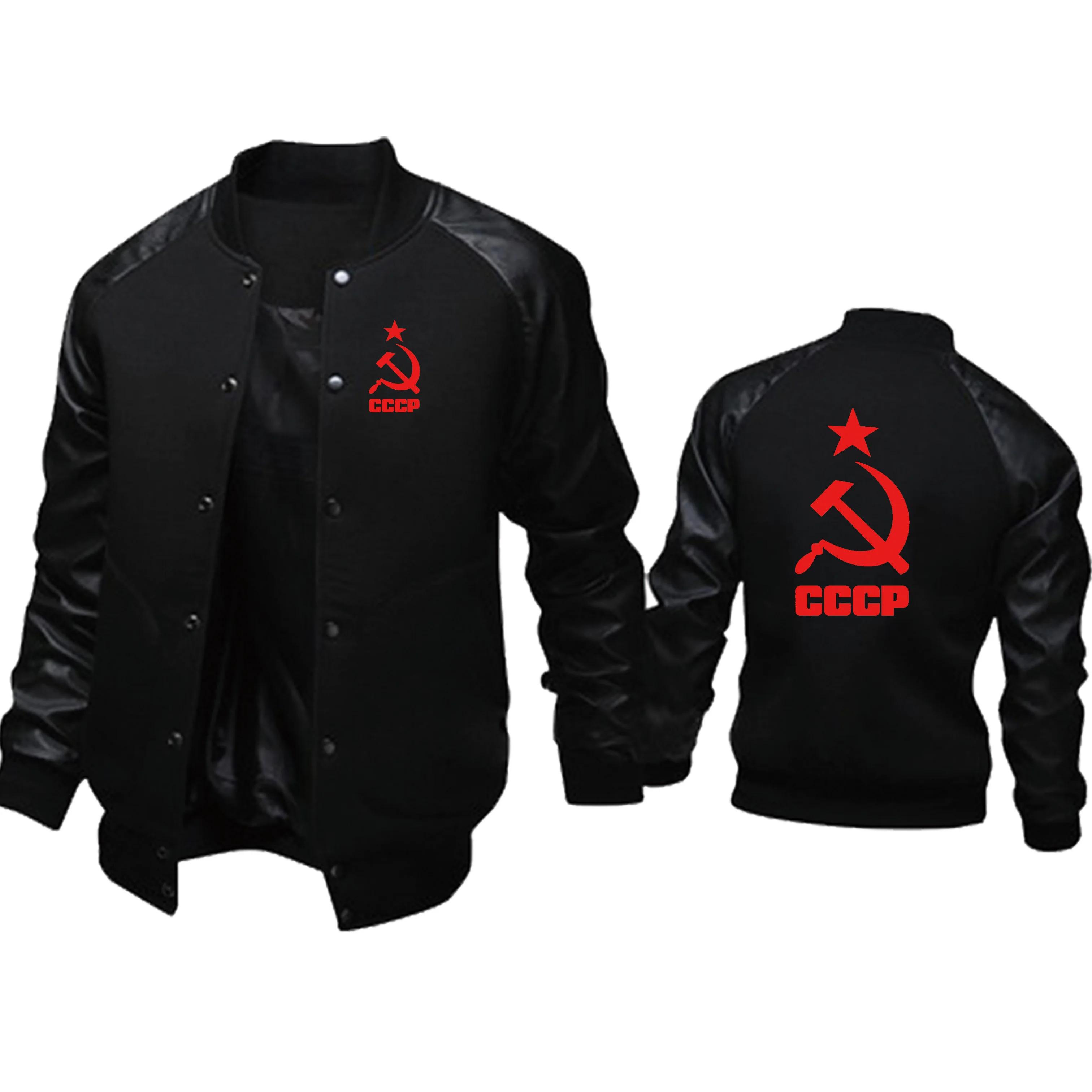 new Men Hoodies Unique CCCP Russian USSR Soviet Union Print Hooded Mens Jacket Brand Casual Sweatshirt