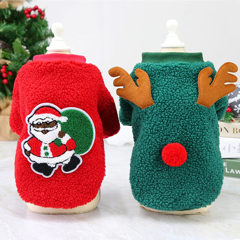 Christmas Dog Clothes For Small Dog Puppy Costume Winter Warm Pet Clothing New Year Chihuahua Yorkies Small Medium Dogs Outfit