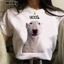 2021 Kawaii French Bulldog T Shirt Women Summer Tops Funny Bull Terrier Graphic Tees Anime Cartoon T-shirt Female Tshirt tops