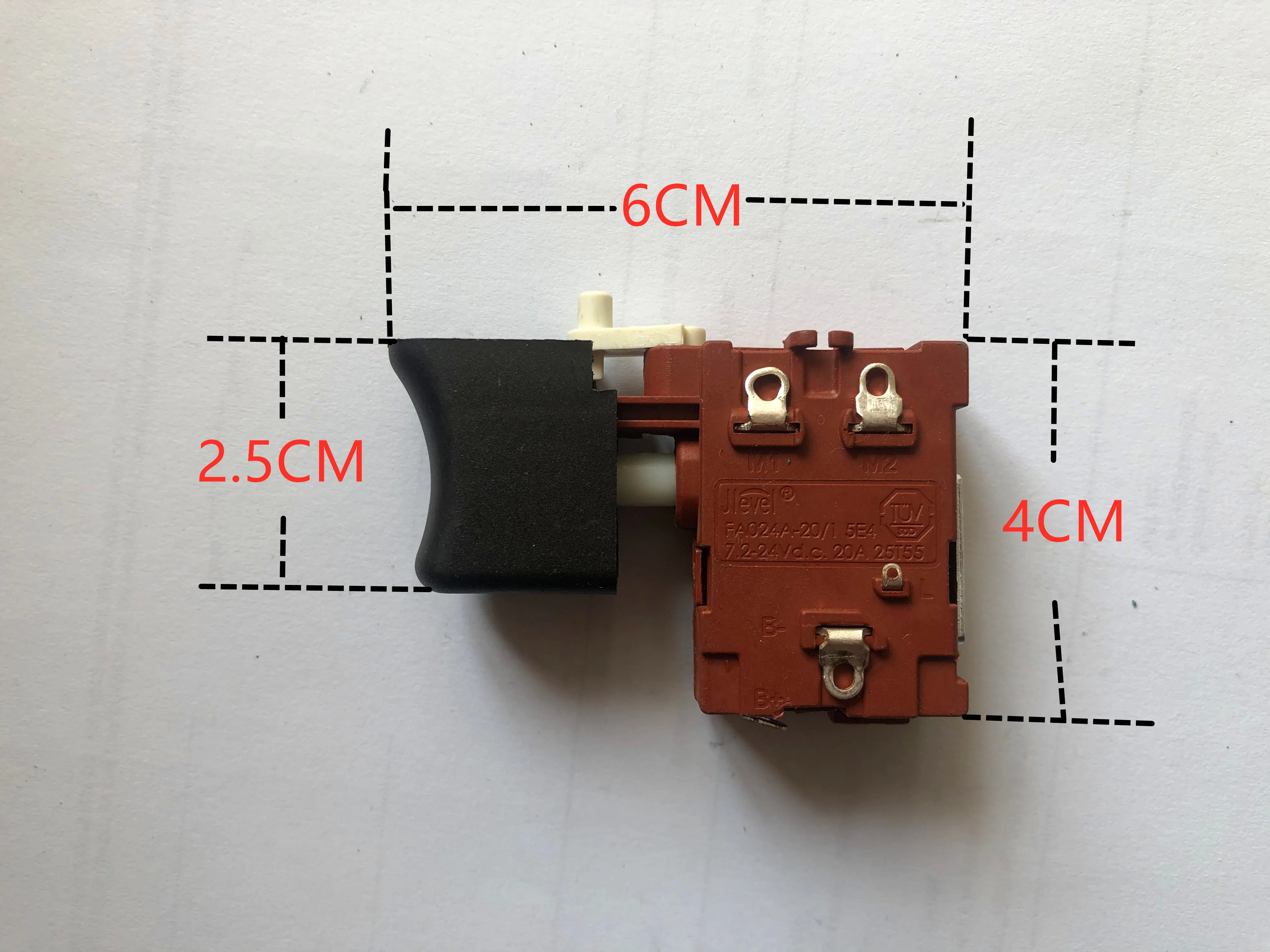 Jlevel electric drill switch electric screwdriver switch FA024A FA024A-20/1 7.2-24V 12A DC 20A