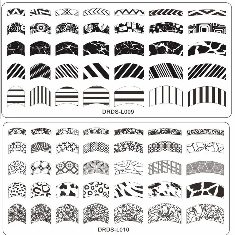 DRDS-12 * 6Cm Templates Platen Afbeelding Stempelen Plaat Ontwerp Bladeren Bloem Stripeflower Dier Temperatuur Stempel Nail Art Template * 1