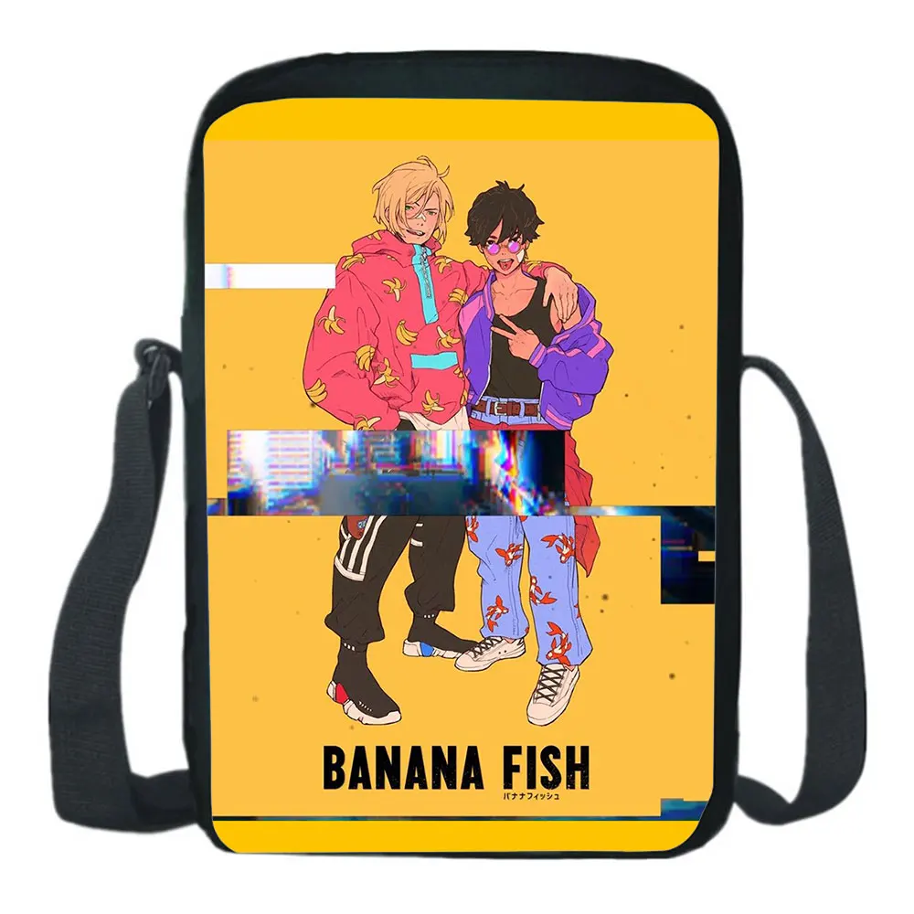 BANANA FISH cartoon shoulder bag canvas school bag Ash Lynx Cosplay Messenger Bag cartoon messenger bag school bag. Customize