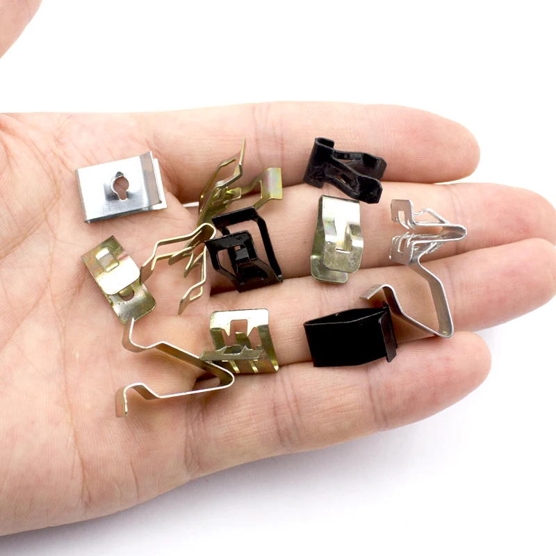 Mixd Metal Clips Retainer Instrument panel Auto Fasteners Universal Car Body Radios Dashboard DVD Metal U cord lock Clip