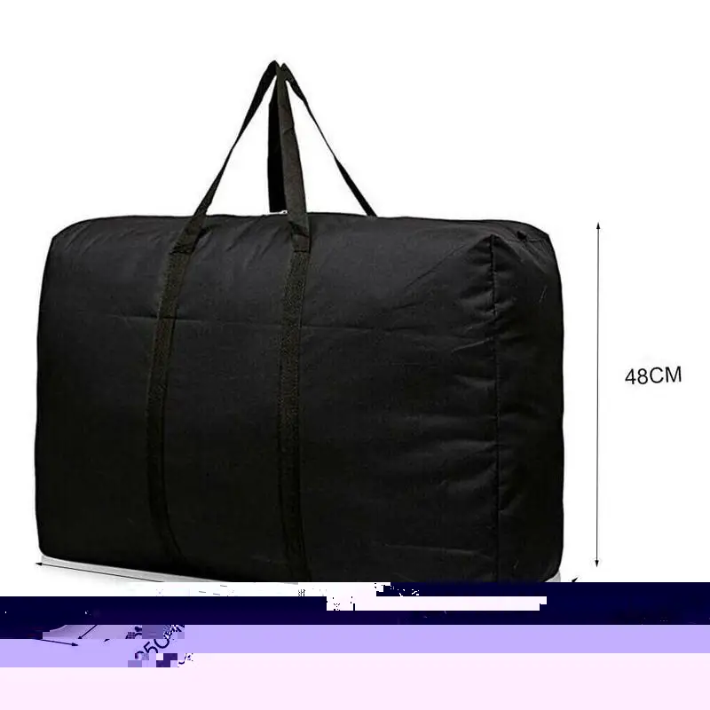 Home Extra Large Storage Moving Bag Luggage Shopping For Outdoor Waterproof Camping Black Dormitory Tent Reusable 80*25*48cm - Image 4