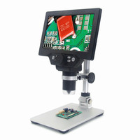 Free Ship G1200 Electronic Digital Microscope 12MP 7 Inch Large Base LCD Display 1-1200X Continuous Amplification Magnifier Tool