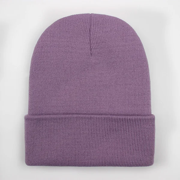 Solid Unisex Beanie Autumn Winter Wool Blends Soft Warm Knitted Cap Men Women SkullCap Hats Gorro Ski Caps 24 Colors Beanies, image 10