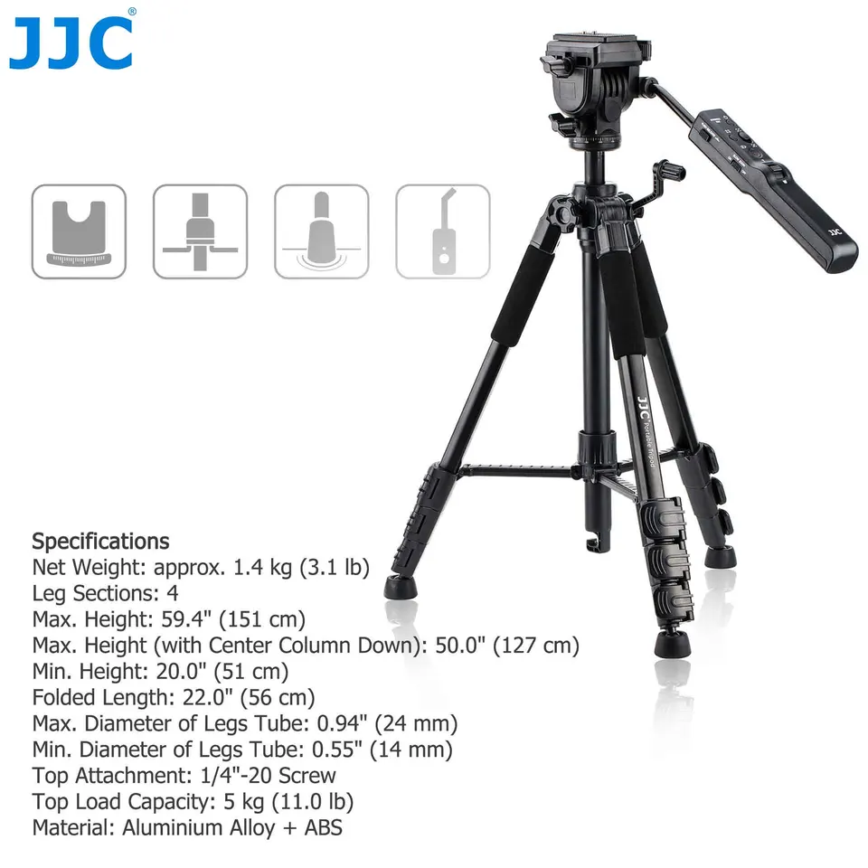 Video Remote Control Tripod for Sony FDR-AX53 AX43