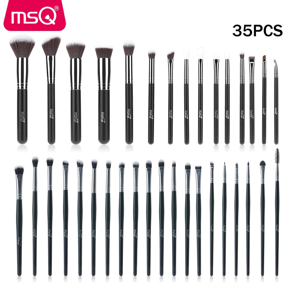 MSQ Makeup Brushes Set Foundation Eyeliner Eyeshadow Sculpting Brush Blending 35PCS 32PCS 27PCS Make Up Brush Synthetic Hair