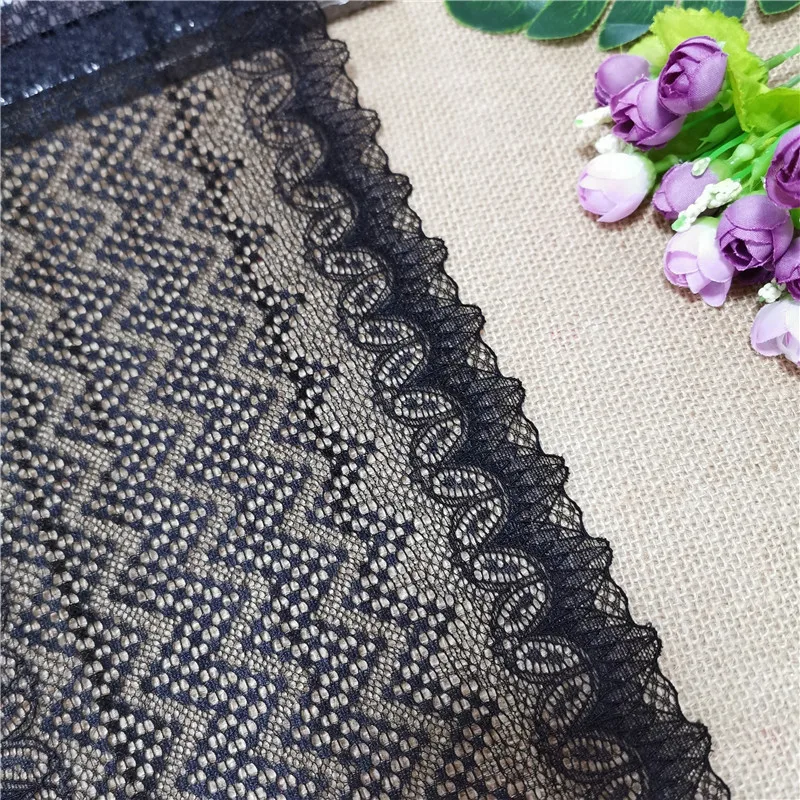 19CM Elastic White Lace Fabric for wedding decoration Sewing Material Accessories Used On Sewing Underwear  And Clothes E1117