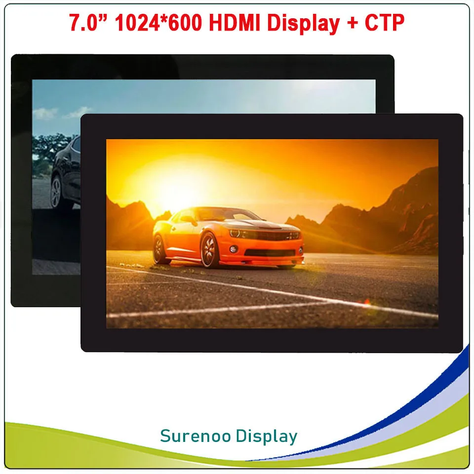 

7" 7.0 inch 1024*600 HDMI-Compatible TFT LCD Module Display Monitor Screen with USB Capacitive Touch Panel for Raspberry Pi