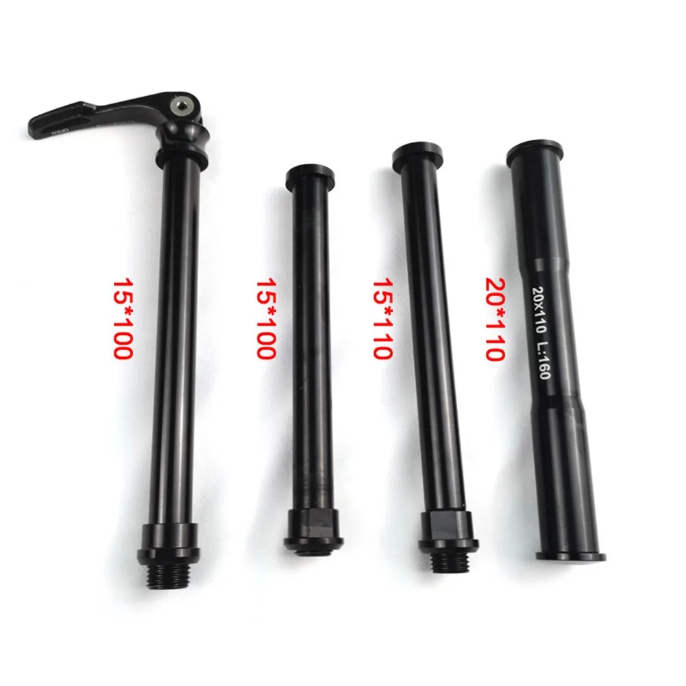 MTB Road Bike Thru Axle Skewer Bicycle Front Fork Wheel Axis Hub Shaft Skewer 100x15mm/110x20mm Cycling Barrel Shaft Accessories