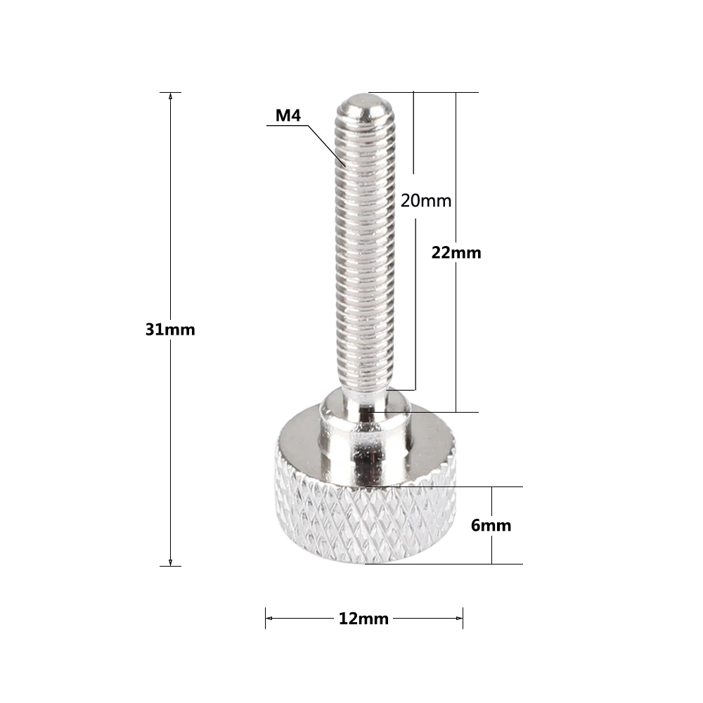 HDRIG M4 × 20 Cupped Nắp Vít Ngón Tay Cái Vít (2 Cái)