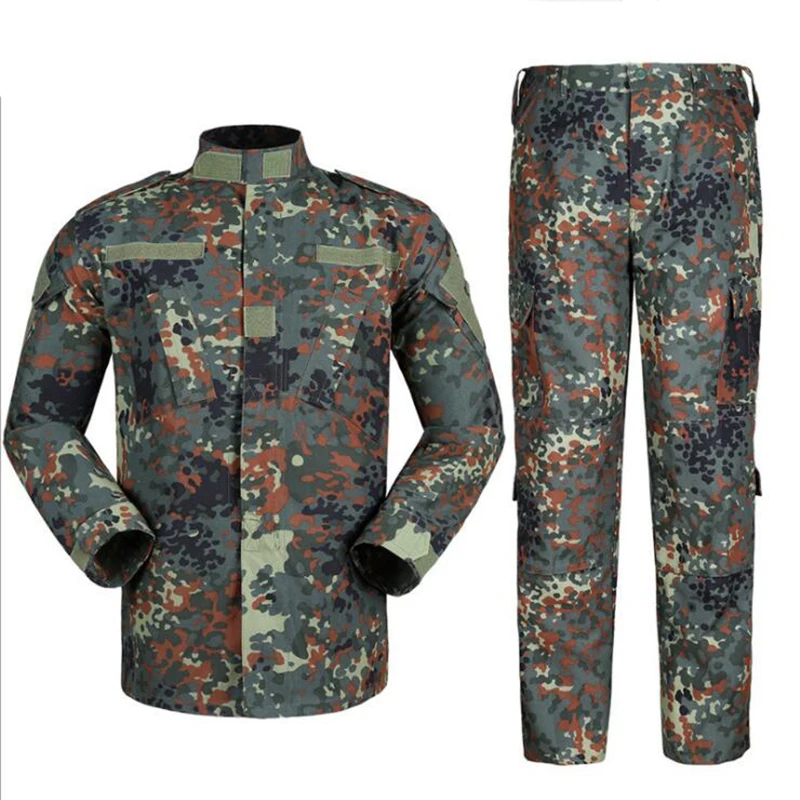 Tactical Germany Camo FG Jacket Airsoft Uniform Camouflage Suit Hunting Costumes Gear Set