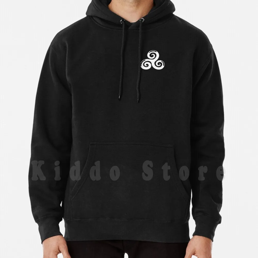 Black And White Triskel Hoodies Long Sleeve Triskelion Tattoo Cross Meaning Cudgel Triskelion Valknut Mjolnir