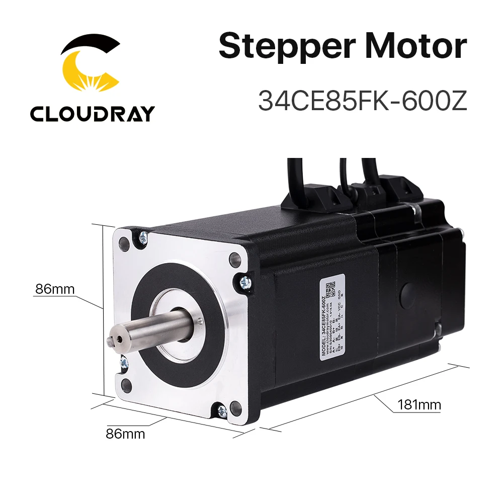 Cloudray Nema 34 Closed Loop Motor 6.0A  8.5N.m Open Loop Motor 4.2A 4.5Nm with Brake Stepper Motor for CNC Engraving Machine