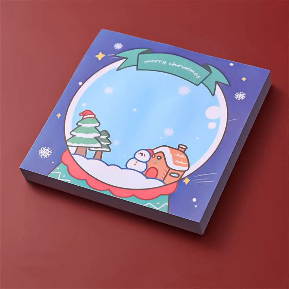 Office Supplies Self-Adhesive Notepad Paper Posts Stationery Sticky Notes Writing Paper Christmas Memo Pads Message Notes