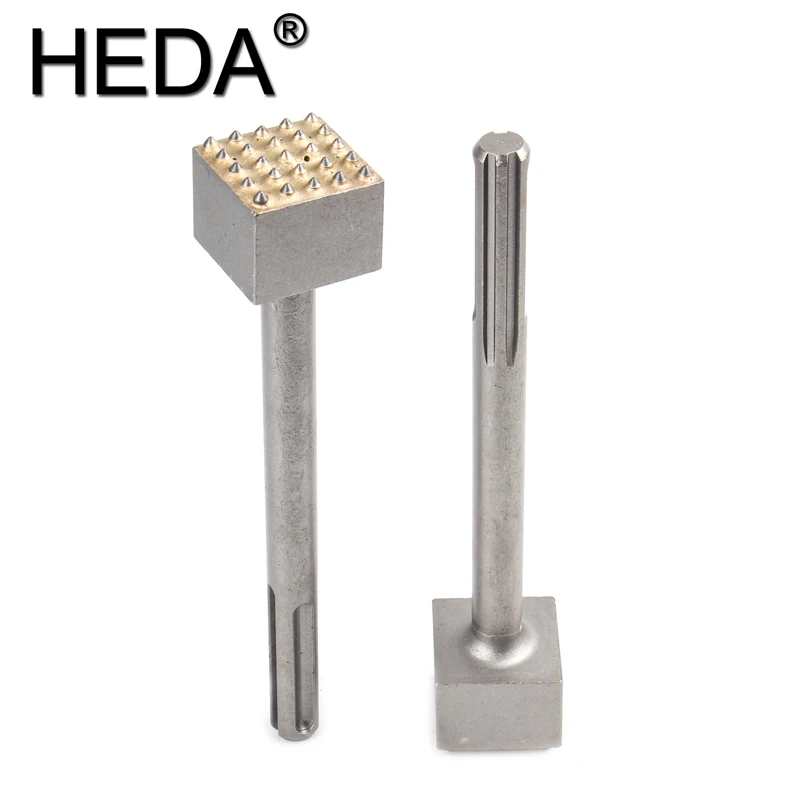 25 Teeth SDS Plus Bushing Tool, Multifunctional Breaker Head Surface Roughening Percussion Hammer Chisel for Wall Concrete Stone