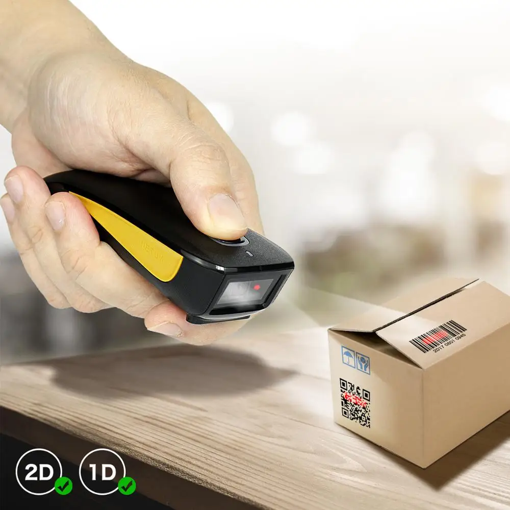 NETUM-escáner de código de barras para pago móvil, lector de código de barras con cable, 2D, C750, inalámbrico, Bluetooth, QR, PDF417, para la