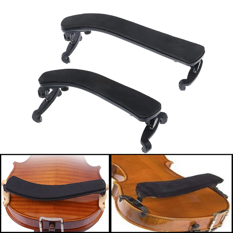 Violin Shoulder Rest Adjustable Pad Support for Violin 1/2-4/4 1/8-1/4 Black