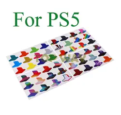 Pegatina de piel con logotipo colorido para mando de consola SONY Playstaion 5, película para PS 5, PS5, accesorios de juego, 12 unidades por lote