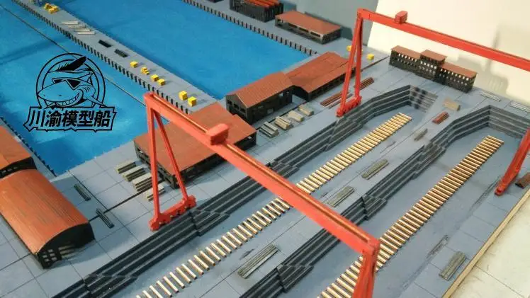 CY CY901 1/700 large aircraft carrier port military port dock building scene