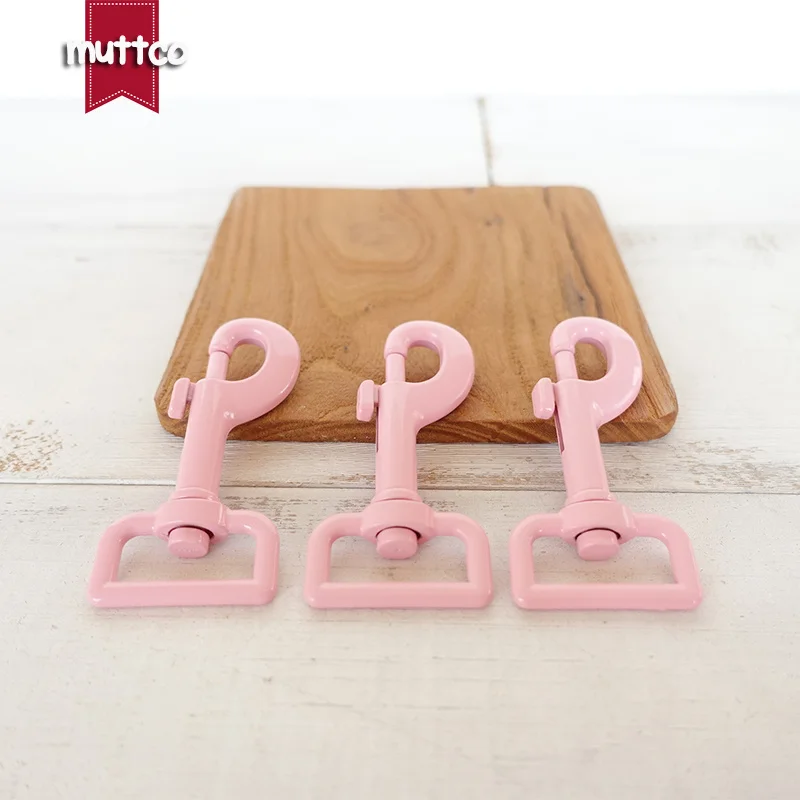 Metal pink dog Clasp Kirsite hook buckle hardware for 25mm webbing DIY Dog Leash parts top quality CPK-25P