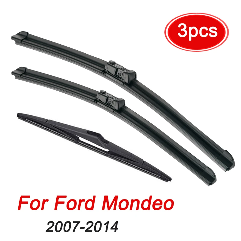 Wiper LHD Front Wiper BladesFor Ford Mondeo Mk IV Front Rear Window Wiper Blade  2007 - 2014 2013 2012 2011 26“+19“+12”