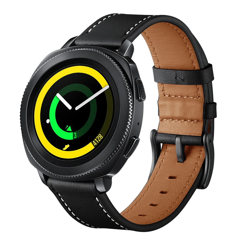 Bracelet en cuir pour Samsung Galaxy Watch, bracelet de montre pour Gear dehors, accessoires de remplacement, 20mm, 42mm, 40mm, 44mm, Active 3 2, nouveau