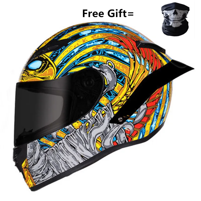 

Unisex Motorcycle Helmet Full Face Anti-UV Electrombile Motorbike Road Bike Pinlock Visor Double lens For 4 seasons