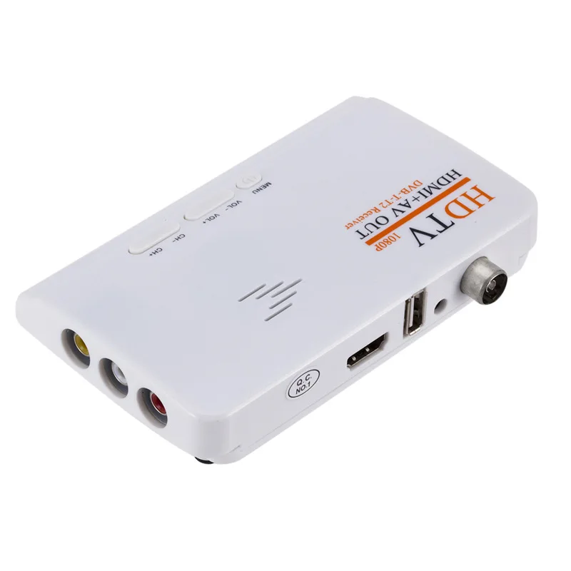 1080P HDMI DVB-T DVB-T2 TV Tuner Receiver TV Set-top Box Digital Terrestrial HDMI/AV OUT for PC LCD CRT Monitors