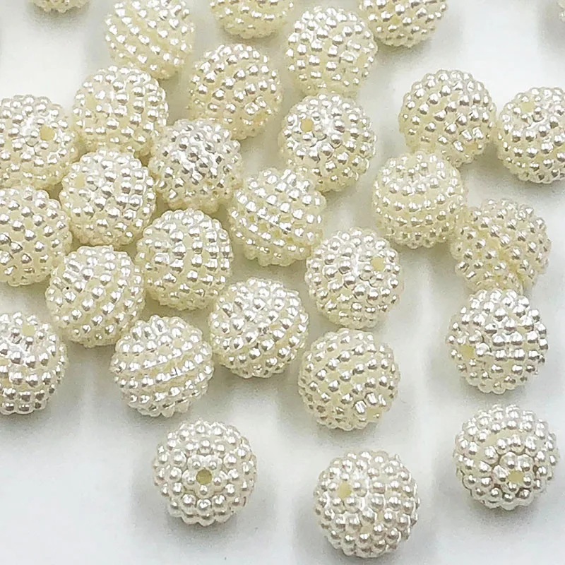 50/100PCS 10MM Milkwhite ABS Loose Beads DIY Jewelry Accessories