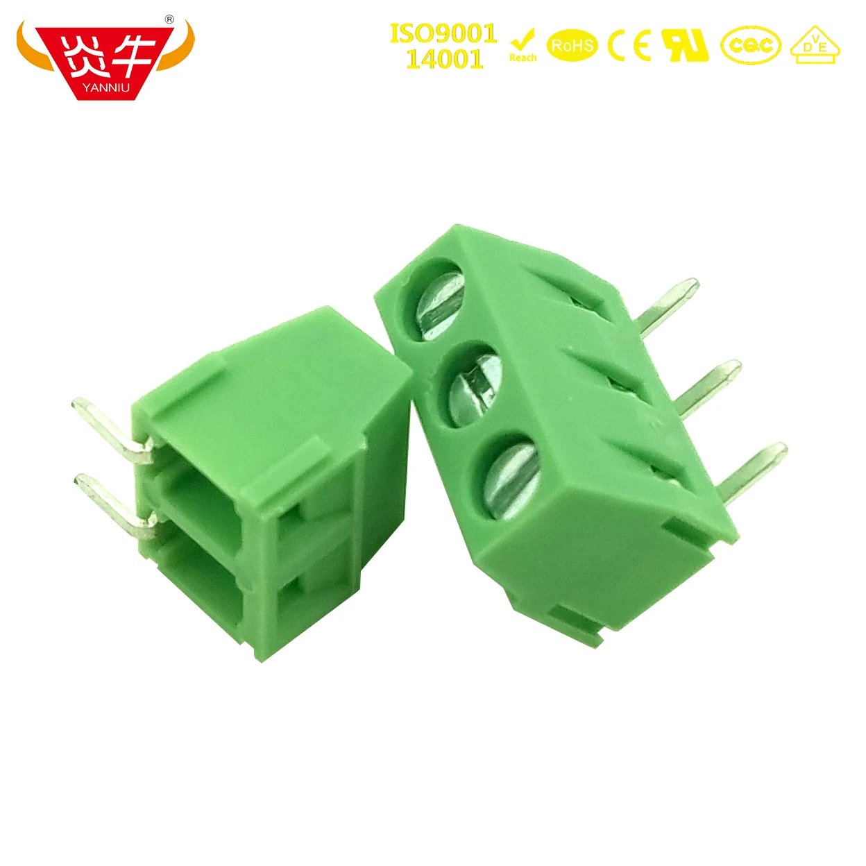 10Pcs KF127R 5.0 2P 3P PCB CONNECTOR UNIVERSAL SCREW TERMINAL BLOCK DG127R 5.0mm 2PIN 3PIN MKDSN 1,5 PHOENIX CONTACT DEGSON KEFA