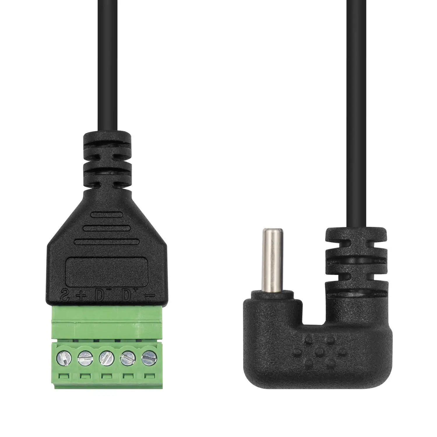 USB 3.1 유형 C 180 도 각도 U 모양 남성 5 핀/웨이 볼트 나사 실드 터미널 USB-C 플러그 형 어댑터 케이블