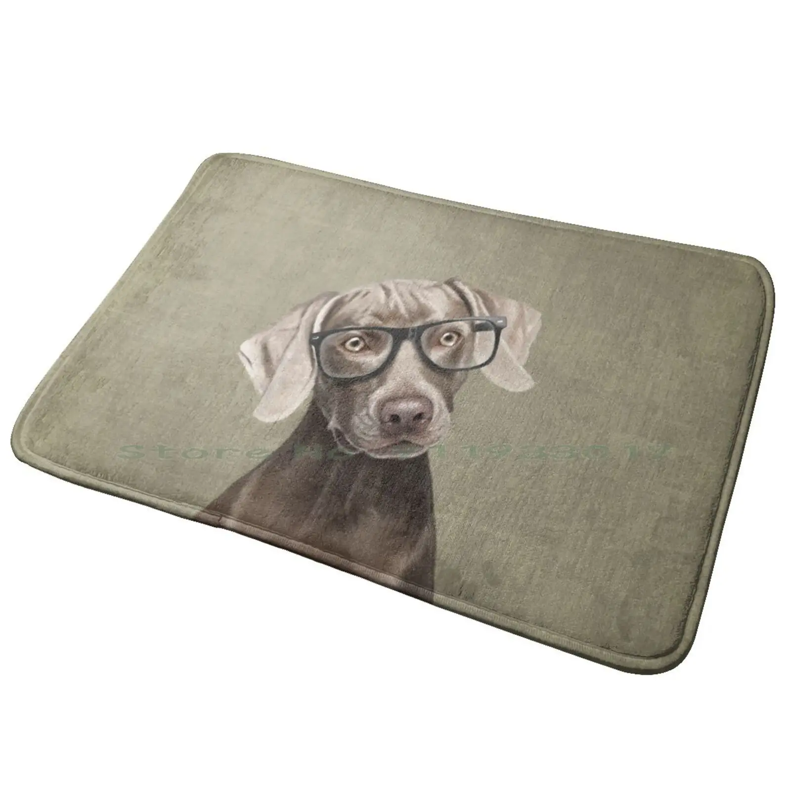 Mr Weimaraner Entrance Door Mat Bath Mat Rug Pet Dog Weimaraner Art French Weimaraner Illustration Weimaraner Breed Weimaraner