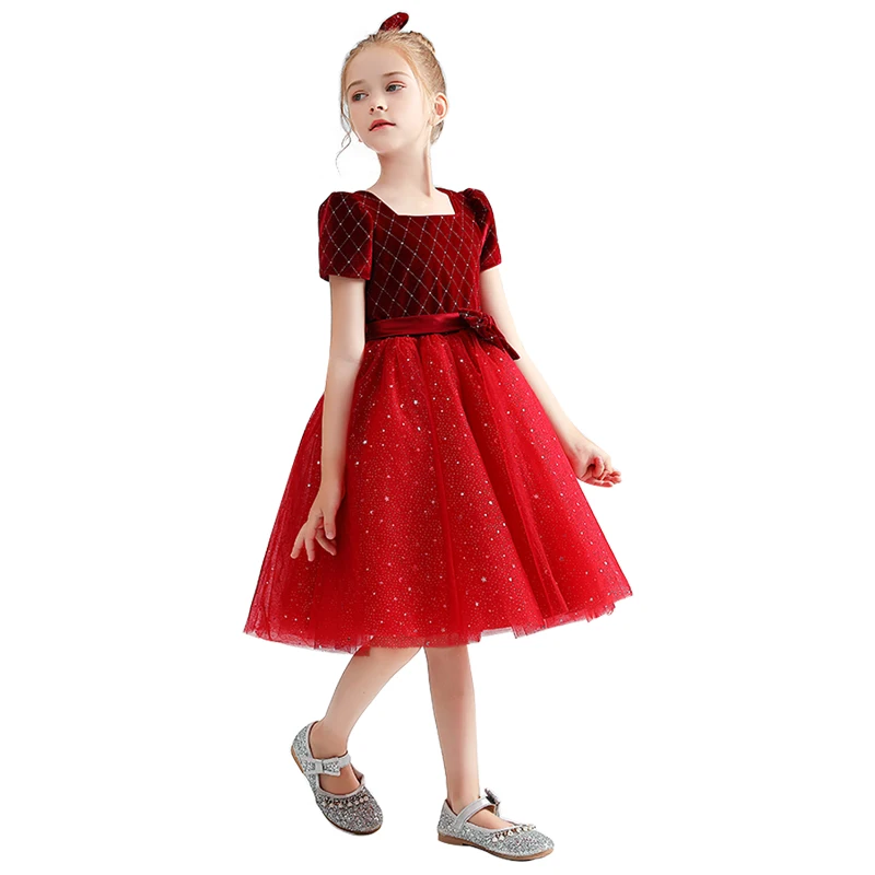 Dideyttawl Customized Short Flower Girl Dresses For Party and Wedding Tulle Christmas Junior Birthday Formal Party Princess Gown