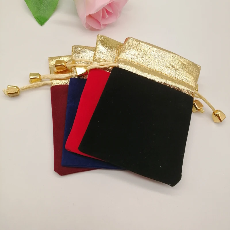 200pcs Multi Velvet Jewelry Display Packing Bag Velvet Bag Jewelry Velvet Pouch Bag Drawstring Bag For Women Wedding Decoration