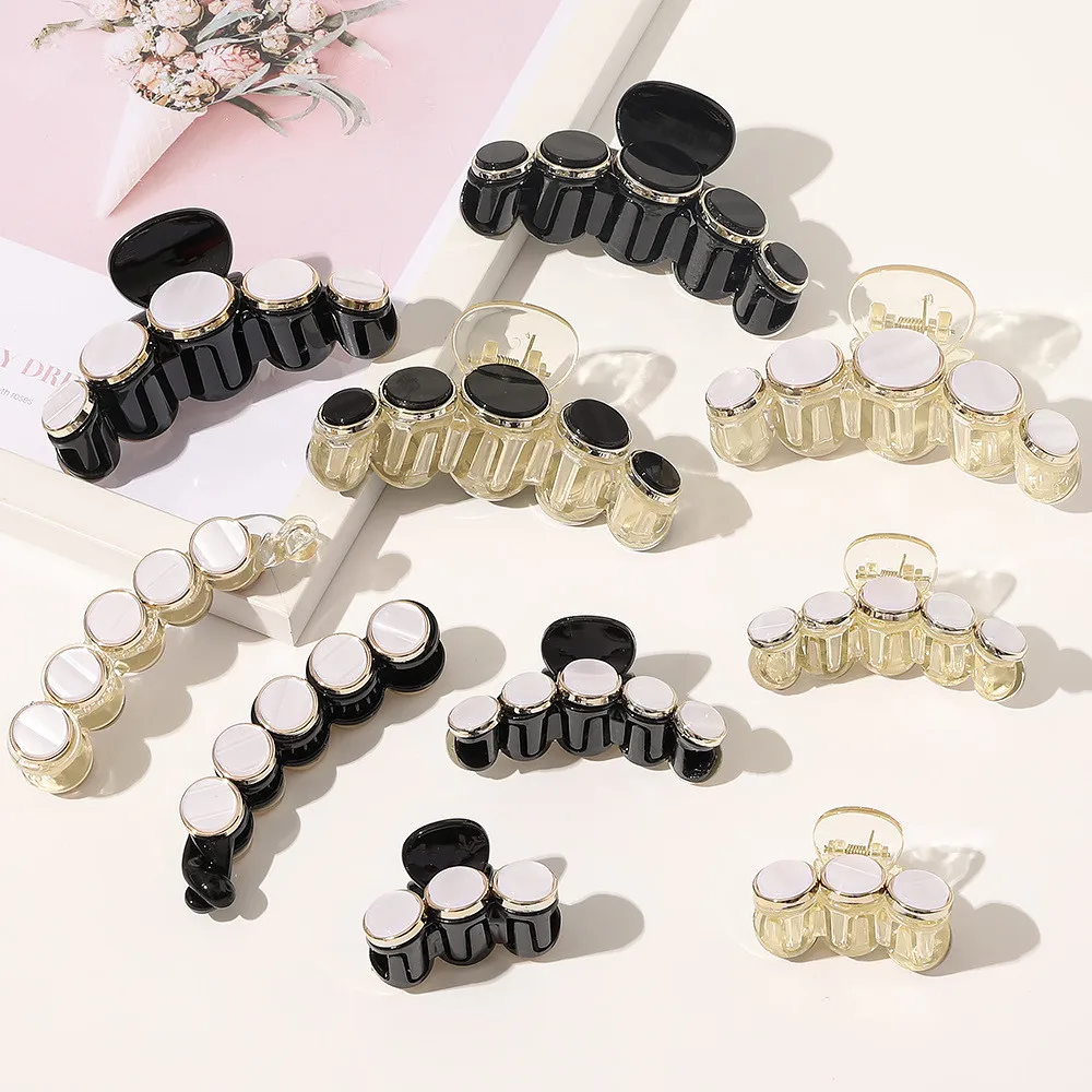 2020 New Extravagant large Exquisite Classic imitation marble Hair Claw Barrettes Hairpin For Women Girls Accessories Headwear