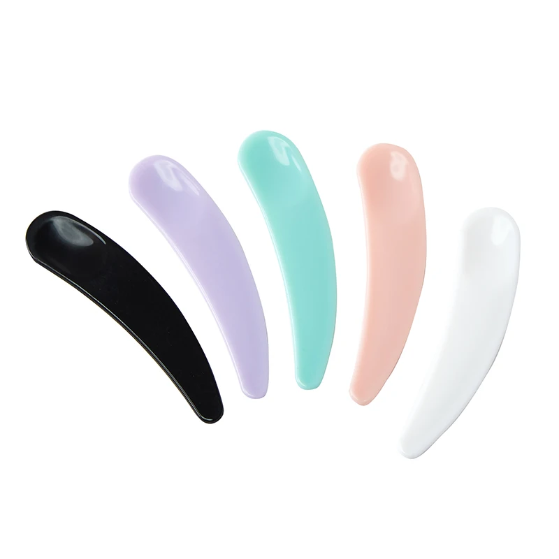 Mini espátula para mezclar cosméticos, cucharilla curvada desechable para máscara de maquillaje, cuchara para crema de ojos, juegos de herramientas de belleza facial, 50 Uds.