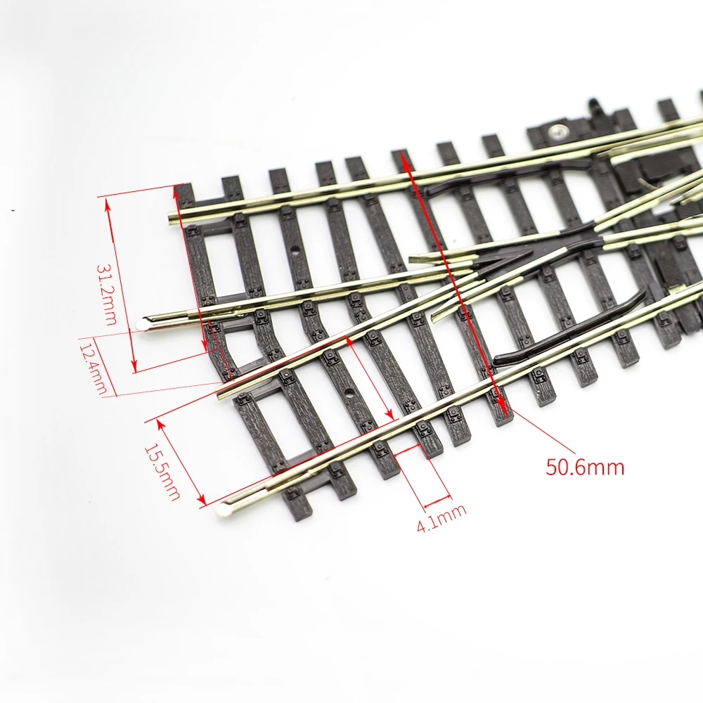 HO 1:87 Model Railway Train Double Track Model DKW Railroad Track Toy Cossing Turnout Building Train Accessories for Diorama